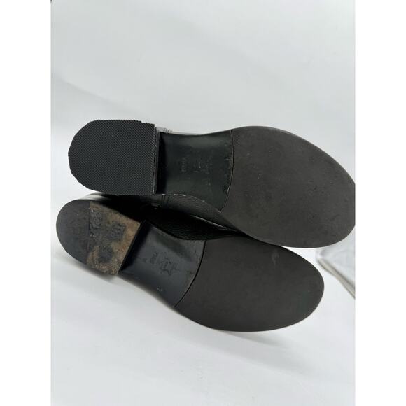 Tory Burch Elina Tall Black Textured Pebbled Leather Riding Boots Women's 7.5 - Picture 8 of 10